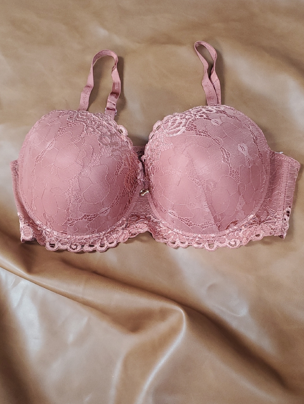 Juicy Couture Rust Lace Push-Up Bra